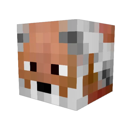 Mugun Minecraft avatar head, 3D render