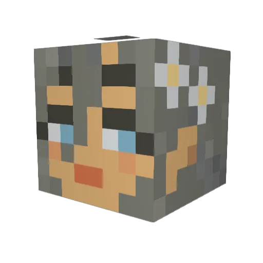Mugworts Minecraft avatar head, 3D render