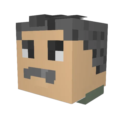 MugzThugz Minecraft avatar head, 3D render
