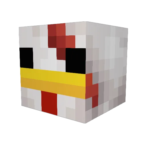 MuhDream Minecraft avatar head, 3D render