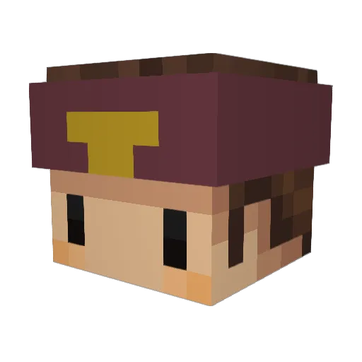 MuhMochi Minecraft avatar head, 3D render