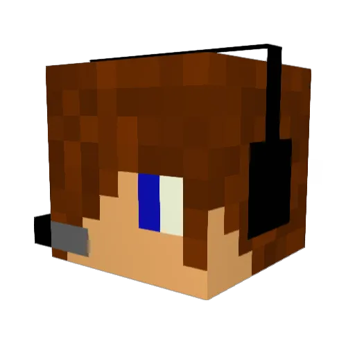 MuhPlayz Minecraft avatar head, 3D render