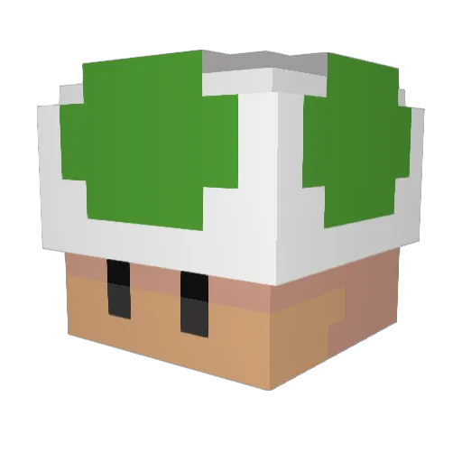 Muha_bucha Minecraft avatar head, 3D render