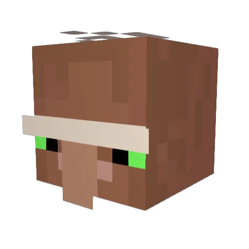 Muhahahahahah Minecraft avatar head, 3D render
