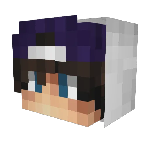 Muhammadhusnan Minecraft avatar head, 3D render