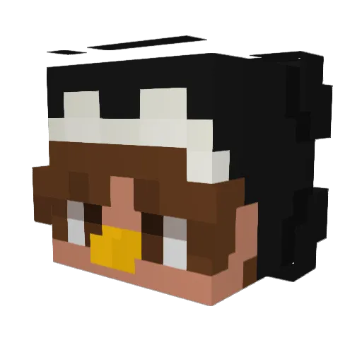 Muhara123 Minecraft avatar head, 3D render
