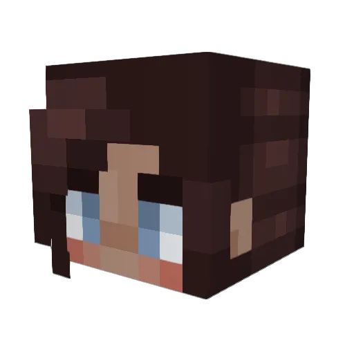 MuhddyPuddle Minecraft avatar head, 3D render