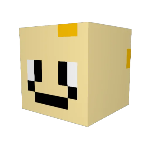 MuheYT Minecraft avatar head, 3D render