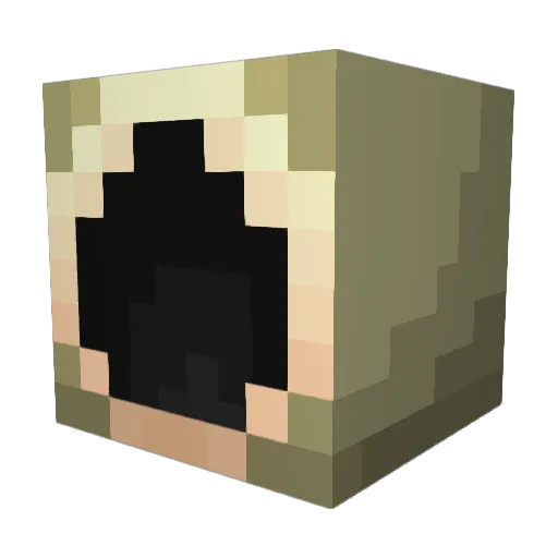 Muhhk Minecraft avatar head, 3D render