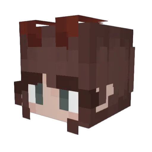 Muhndaze Minecraft avatar head, 3D render