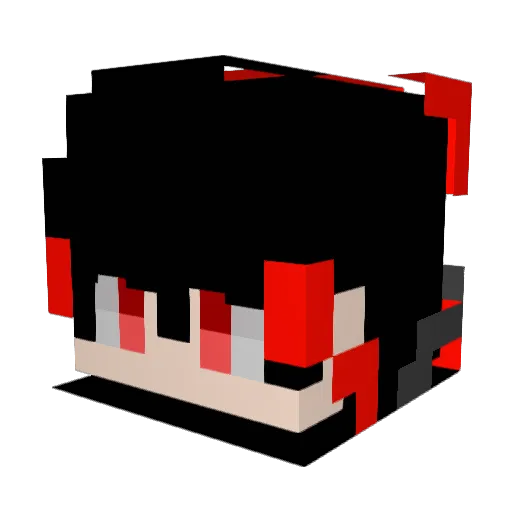 MuiTokito_ Minecraft avatar head, 3D render