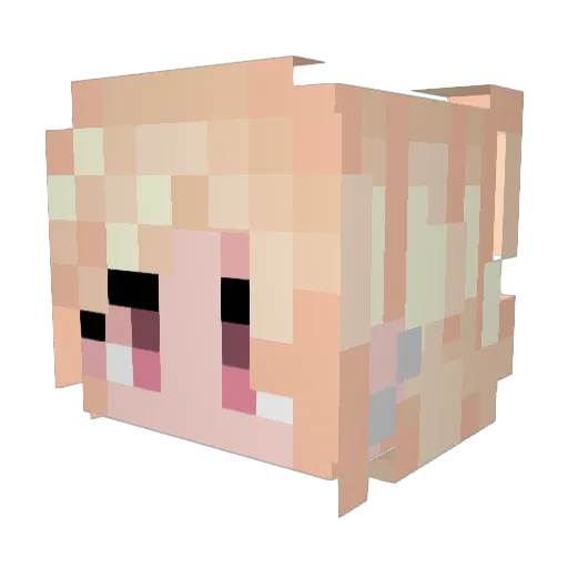 Muiioo Minecraft avatar head, 3D render