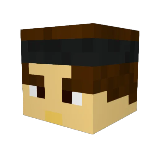 Muimui123 Minecraft avatar head, 3D render