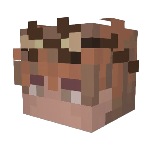 Muiso_Queer Minecraft avatar head, 3D render