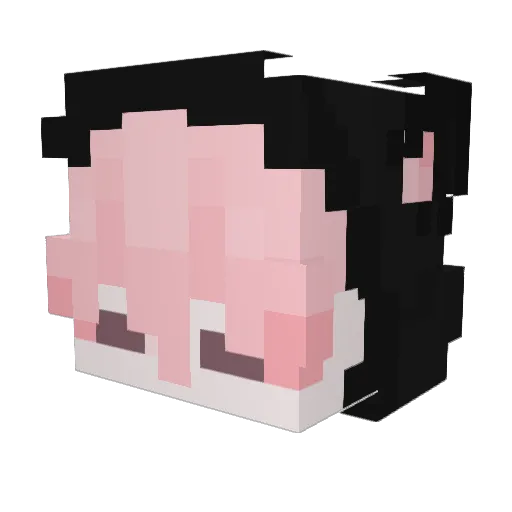 Muistot Minecraft avatar head, 3D render