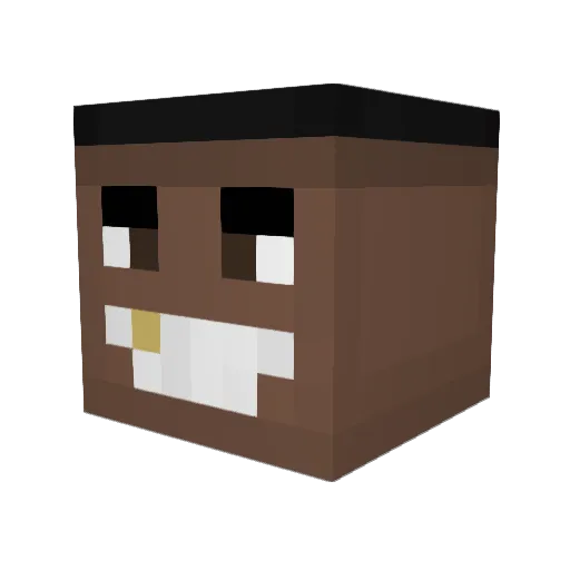Mujcuk Minecraft avatar head, 3D render