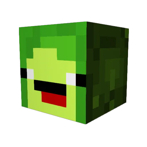 Mujiiii Minecraft avatar head, 3D render
