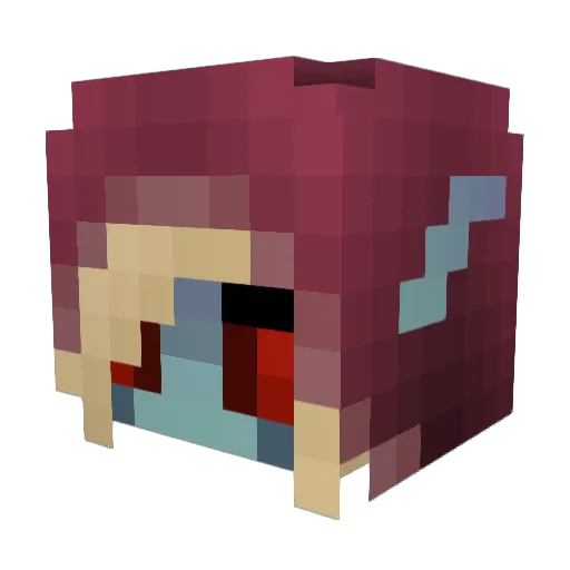 Mujol Minecraft avatar head, 3D render