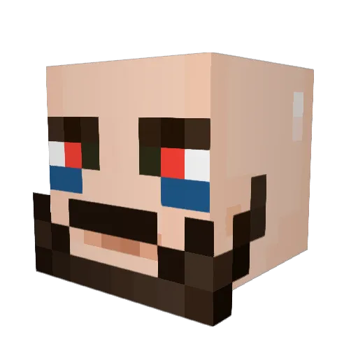 MujouCraneDoux Minecraft avatar head, 3D render