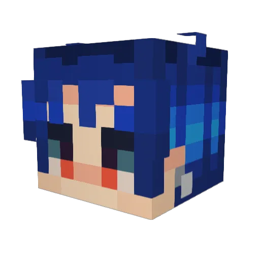 Mujtaba53 Minecraft avatar head, 3D render