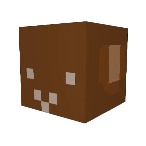 Muk0D Minecraft avatar head, 3D render