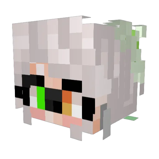 Muka03 Minecraft avatar head, 3D render