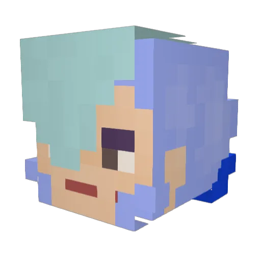 Mukavemet Minecraft avatar head, 3D render