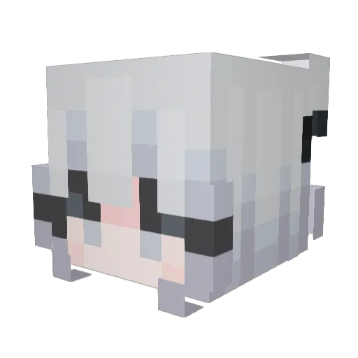 Muki_Nai Minecraft avatar head, 3D render