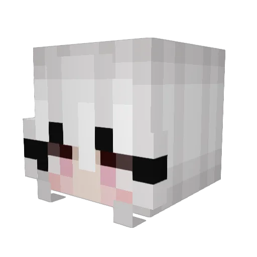 MukoMat Minecraft avatar head, 3D render