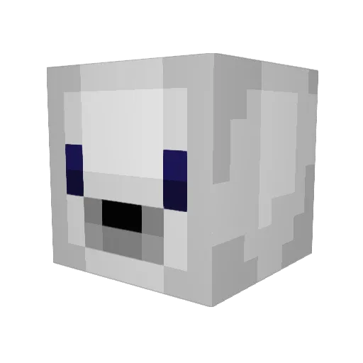 Muksilette Minecraft avatar head, 3D render