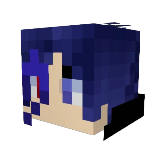 MukuroGG Minecraft avatar head, 3D render