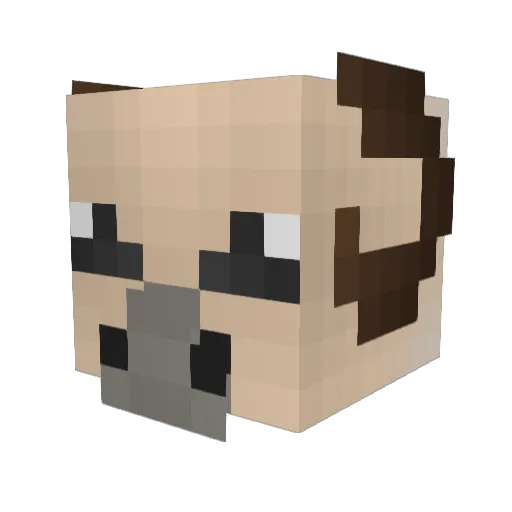 MulaB_ Minecraft avatar head, 3D render