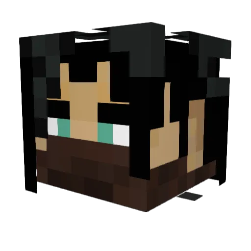 MulanNaga Minecraft avatar head, 3D render
