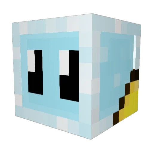 MulberryBanana Minecraft avatar head, 3D render