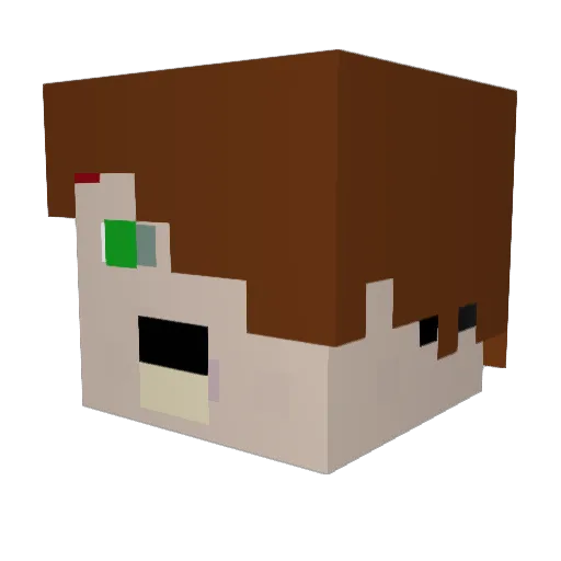 MuldWarpen Minecraft avatar head, 3D render
