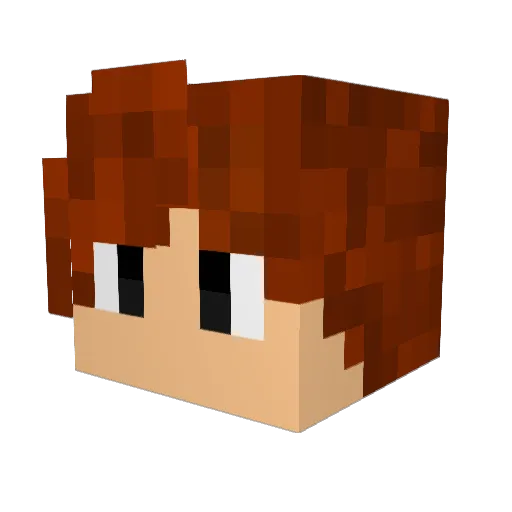 Muldesh Minecraft avatar head, 3D render
