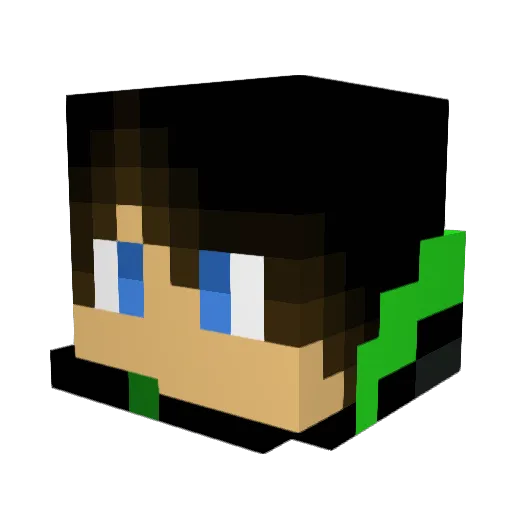 Muldnmartin Minecraft avatar head, 3D render