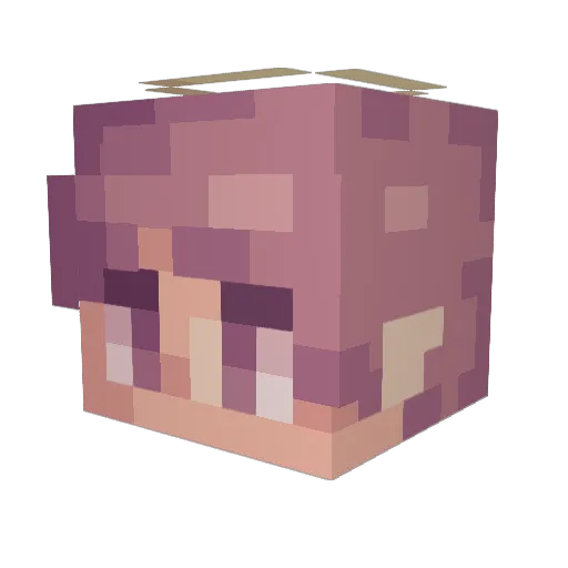 Muldr Minecraft avatar head, 3D render