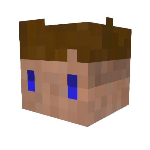 MulekeDusPvP Minecraft avatar head, 3D render