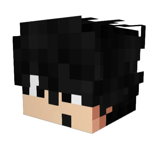 Mulequinho Minecraft avatar head, 3D render