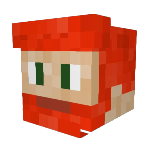 Mulex7 Minecraft avatar head, 3D render