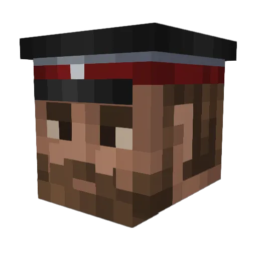 Mulgin Minecraft avatar head, 3D render