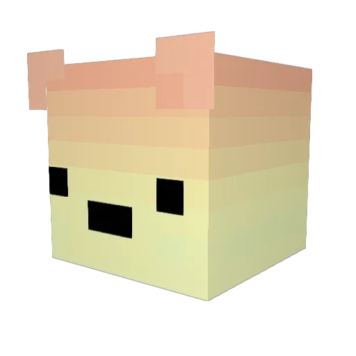 Mulhernn Minecraft avatar head, 3D render