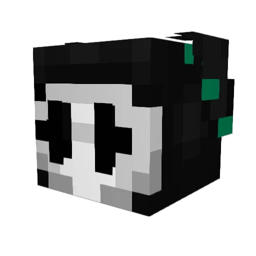 Mulixxx Minecraft avatar head, 3D render
