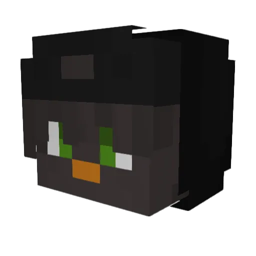 Mullbert Minecraft avatar head, 3D render