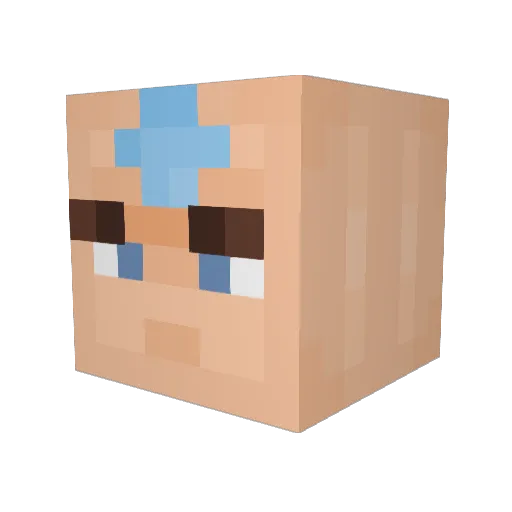 Mullemah Minecraft avatar head, 3D render