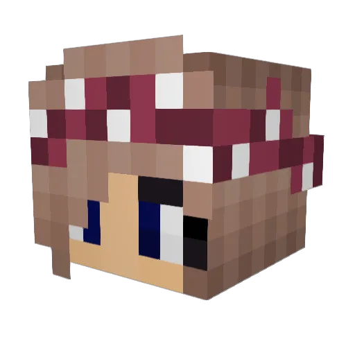 MullerJD Minecraft avatar head, 3D render