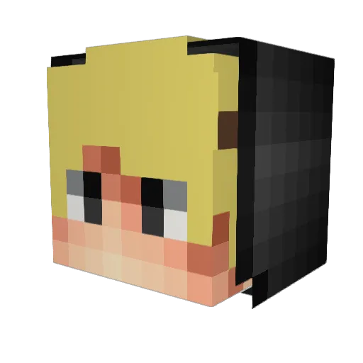Mullertje Minecraft avatar head, 3D render