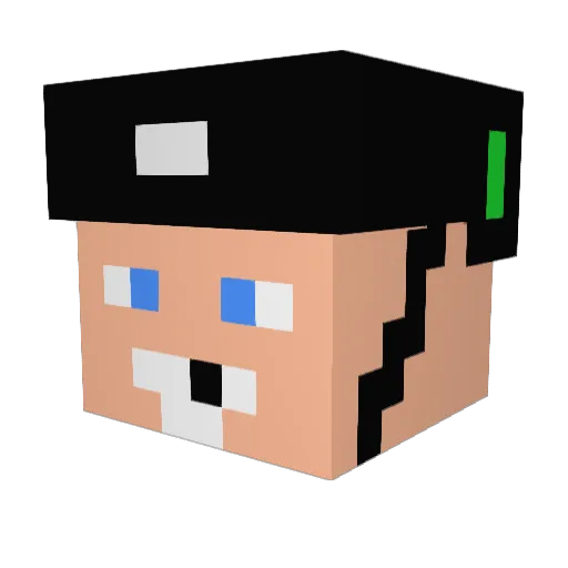 Mulletdaddy069 Minecraft avatar head, 3D render
