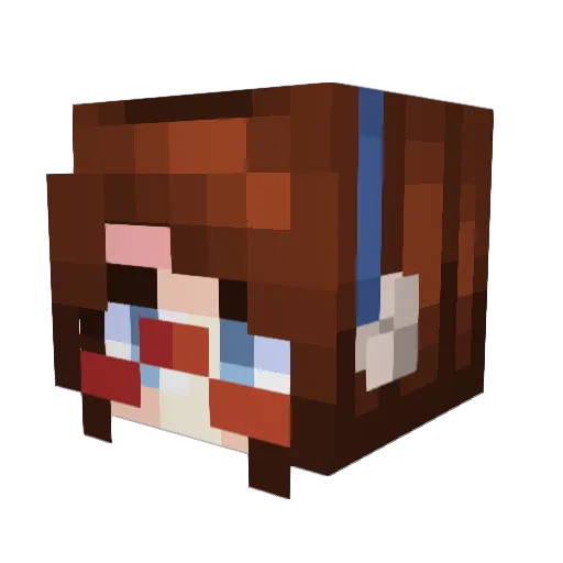 MulletsG Minecraft avatar head, 3D render